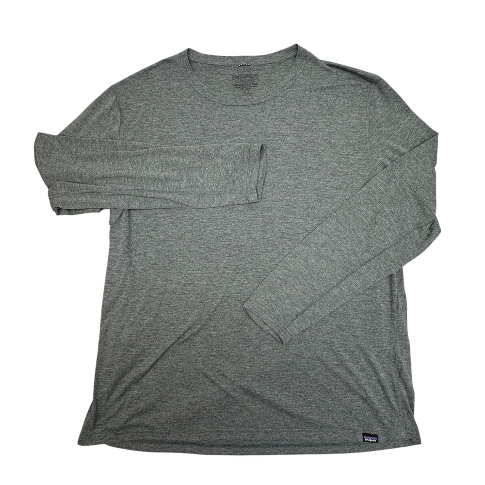 Patagonia Shirt Mens XL Gray Capilene Cool Trail Long Sleeve Performance Tee